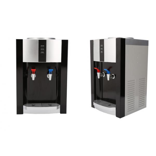 Quality Bottled Desktop Water Dispenser Hot and Cold WaterDispenser Silver Black Color ABS Plastics Housing for sale