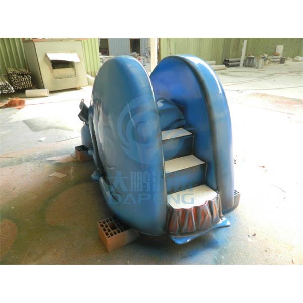Quality Animal Fiberglass Pool Water Slide 1.1m Height Rabbit Water Slide For Small Pool for sale