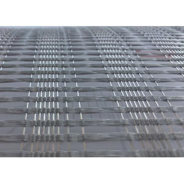 Quality 0.8mm Plain Woven Wire Mesh Glass Panels Exterior And Interior Decorative Facade for sale
