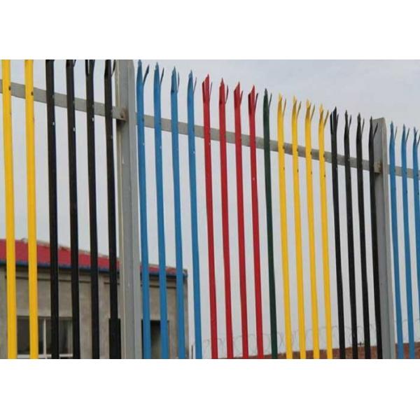 Quality 2.5m 2.8m Galvanised Palisade Fencing Powder Coated Security Steel Fence for sale