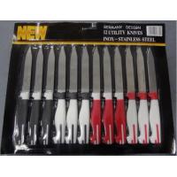 China 12pcs Utility Knives With PP Handle Double Color Germany Design From China Supplier For Kitchen Knife factory