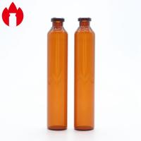 China 20ml Amber Tubular Borosilicate Glass Vial Bottle For Medical factory