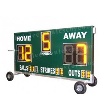 Quality 20'' 500mm Height Portable Baseball Scoreboard With Wheel Moving Stand for sale