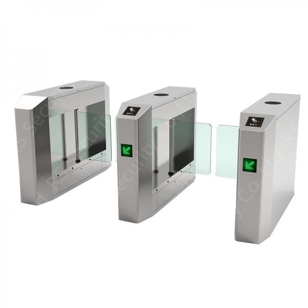 Quality Pedestrian DC Motor Swing Barriers Turnstiles Anti-explosion Card Swiping Wing Gates Free Software for sale