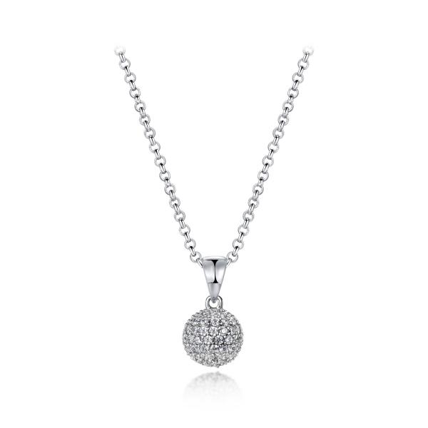 Quality Colorful Ball 925 Silver CZ Pendant AAA Grade Rhodium Plating for sale