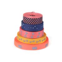 China Custom Elastic Polyester Jacquard Webbing Tape Elastic Polypropylene Coated Dog Leash for sale