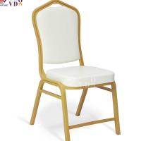 China Rocking Back Wedding Banquet Chair Iron Aluminum Fabric Metal Frame For Hotel Hall for sale