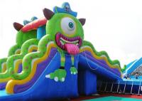 China Pvc Tarpaulin Commercial Inflatable Water Slides Cute Little Monster Shape factory