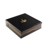 China Birch Wood Custom Wooden Gift Boxes With Black Lacquer OEM ODM factory