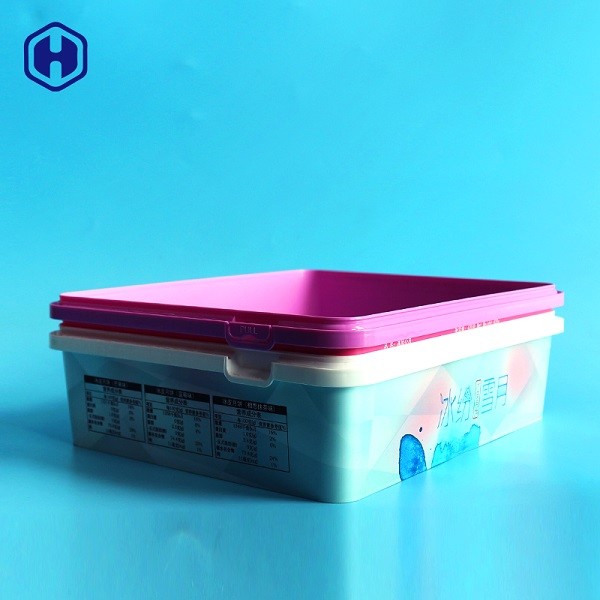Quality Thin Wall IML Box Lightweight Colorful Square Plastic Food Containers for sale