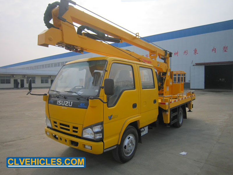 China Crew Cab ISUZU Aerial Platform Truck 6990*2100*2500mm Diesel Fuel factory