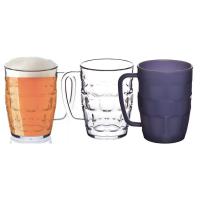 China Unique 21oz Plastic Beer Mugs With Handles Reusable Recyclable factory