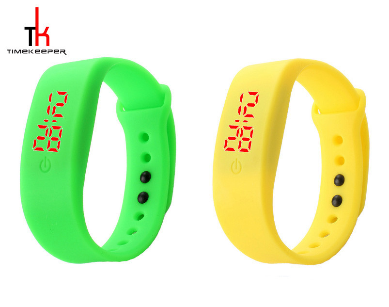 China Candy Color Digital Led Sports Watch Silicone Bracelet Watch Waterproof factory