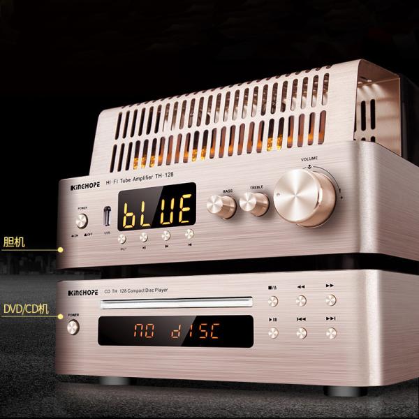 Quality Gold Color Bluetooth Hifi Tube Amplifier For Home Audio Sound Speaker for sale