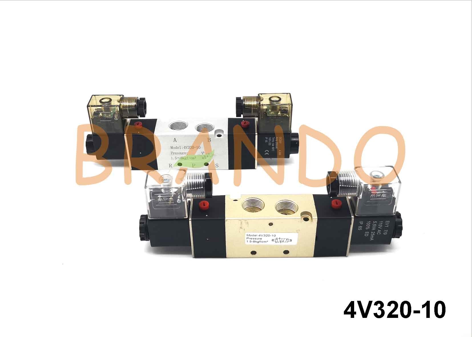 China 5 Way 2 Position Pneumatic Electromagnetic Valve 4V320-10 For Automation Machine factory