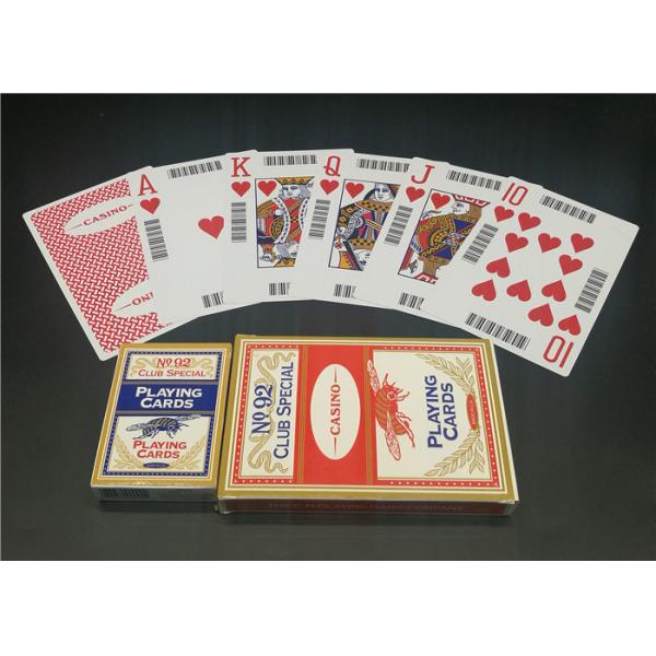 Quality PVC Plastic Casino Playing Cards , Customized Deck of Playing Cards for sale