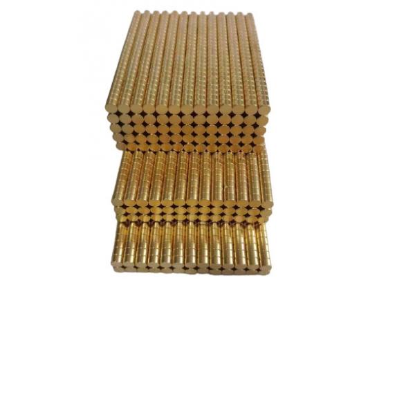 Quality N38 N50 Neodymium Magnets Rare Earth Permanent Magnet NdFeB Gold Coating Customized Specially for sale
