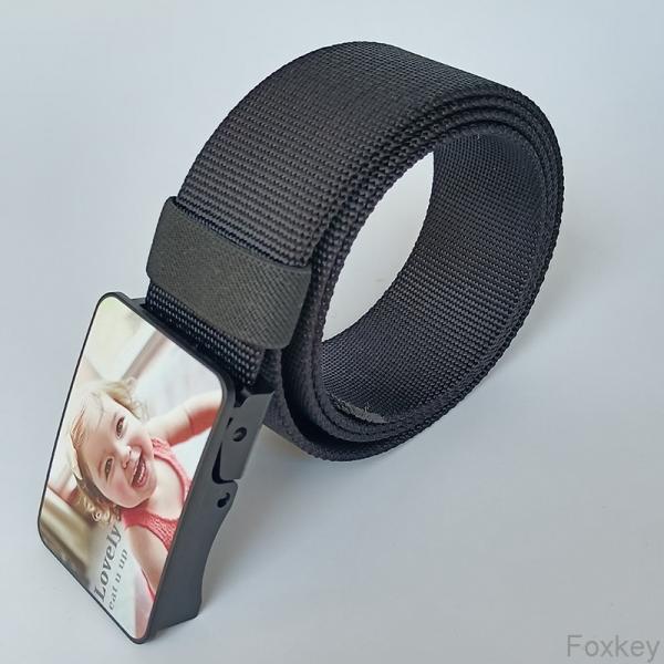 Quality Plastic Adjustable Belt Buckle 5x7.5cm With Full Color Photo Print Customized for sale