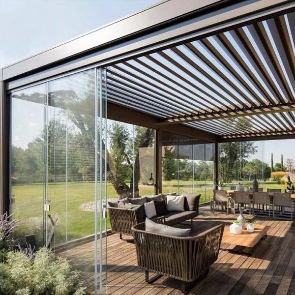 Quality Aluminum Retractable Pergola Metal Frame Garden Landscape Gazebo for sale