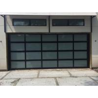China 0.38PVB Automatic Glass Overhead Garage Door Electric 1.2mm Anodized Coating for sale