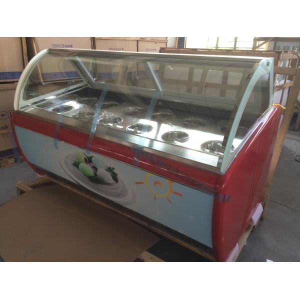 Quality Small Glass Chest Showcase Low Power Consumption  , Nestle Ice Cream Freezer for sale
