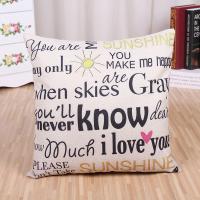 China Quote Words Pillow Case Cotton Linen Square Decorative Throw Pillow Covers Cushion Cover 18&quot; x 18&quot; ,Home Sweet Home factory