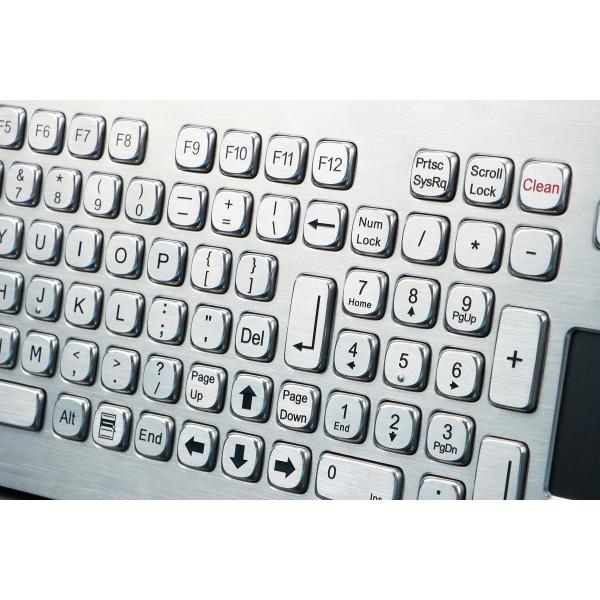 Quality Metal Stainless Steel Industrial Keyboard With Touchpad For Kiosk for sale