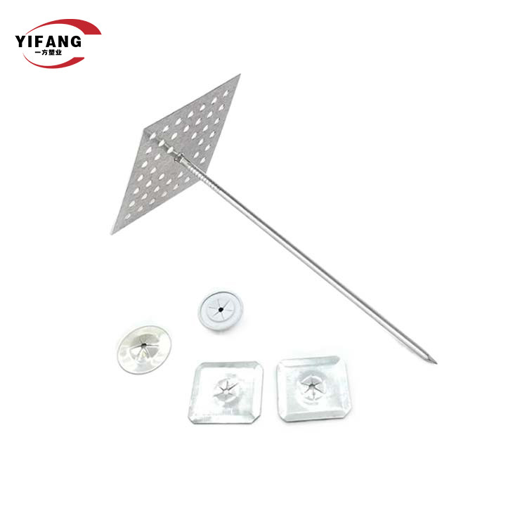 China Galvanized Steel Insulation Fixing Pins / Metal Insulation Hangers With Speed Clips factory