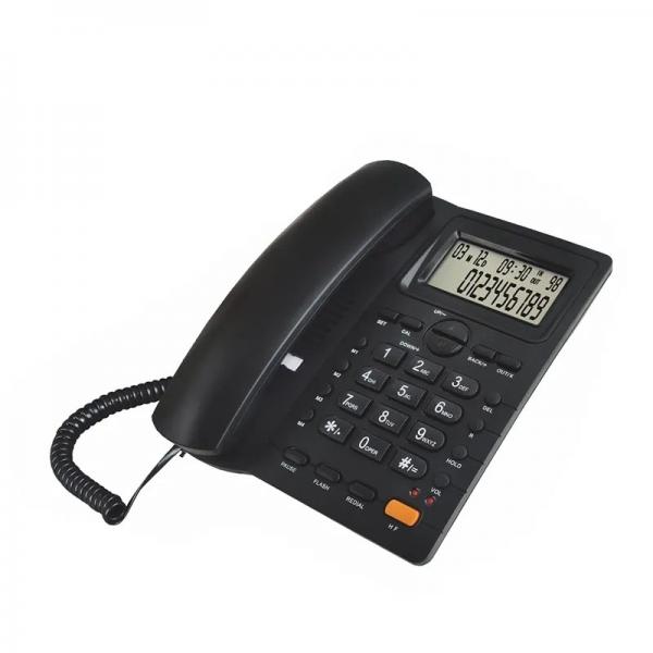 Quality ABS Caller ID Telephone Adjustable LCD Brightness Corded House Phones for sale