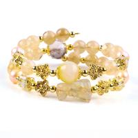 China 8MM Bead Yellow Citrine Crystal Bracelet With Dog Carving factory