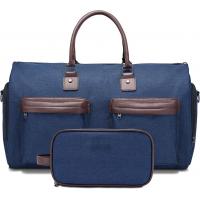 China Carry On Large Blue 2 In 1 Hanging Bag Suitcase Custom Travel Bag With Toiletry Bag factory