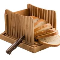 Quality Antibacterial Bamboo Bread Slicer Rack Foldable Wooden Manual for sale