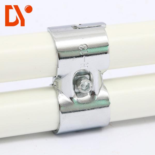 Quality Chromed Lean Tube Connector Recycling 28mm Diameter For Office Desk System for sale