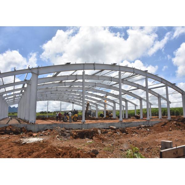 Quality Heavy Duty Designed Anti Cyclone arch roof Steel Structure Workshop and warehouse for sale