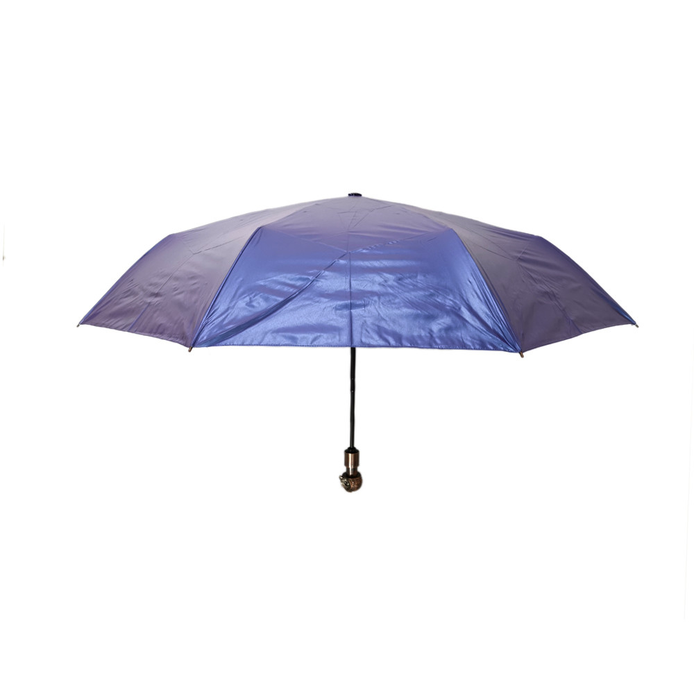 China Luxury Purple Automatic Closing Umbrella Color Coating Compact Umbrella With Owl Handle factory