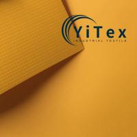 China 700G PVC Ventilation Duct Yellow And Black Mesh Fabric Anti Static Vinyl Coated Fabric factory
