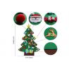 China Custom Wall Hanging Felt Christmas Decorations With 26pcs Detachable Christmas Ornaments factory