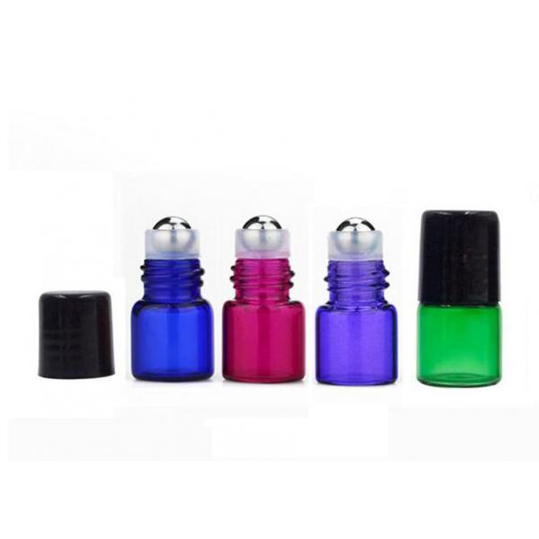 Quality Various Colors Glass Bottle Mini Essential Oil Roller Bottles 1ml 2ml 3ml for sale