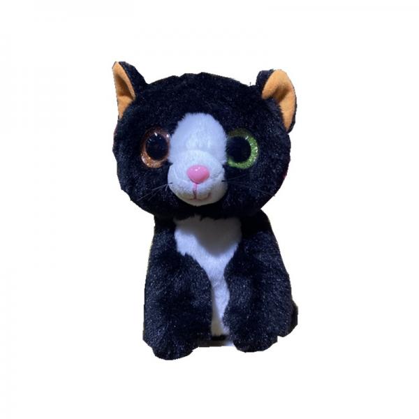 Quality 7.09in 0.18M Black Kitty Halloween Stuffed Animal 3A Batteries for sale