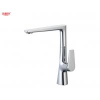 Quality Cold And Hot OEM Kitchen Sink Faucets Chrome Brass Single Lever for sale