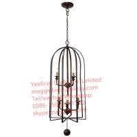 China YL-L1018 Customzie Shape Wrought Iron Pendant Lighting Hanging Vintage Light Wholesale in China factory