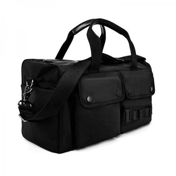 Quality Customized Black Nylon Duffel Bag Water Resistant Multipurpose for sale