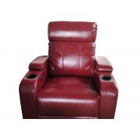 China Double Recliner Theater Seating Sofa , Theater Sofa Set Folding Armrest for sale