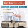China Newborns Diaper Bags Travel Bassinet , Messenger Changing Bag 3 In 1 Safe Buckles factory