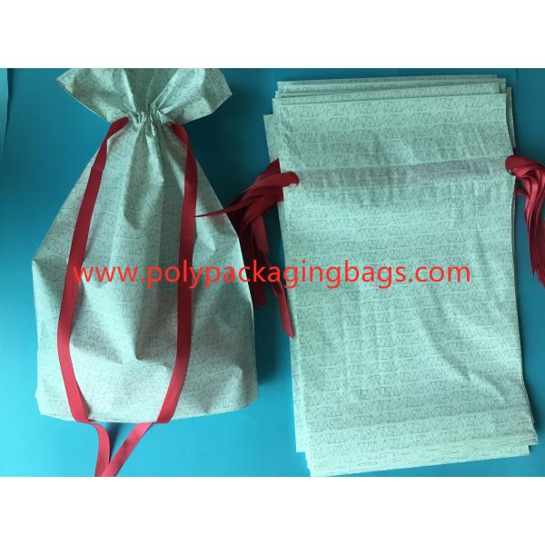 Quality White CPE Drawstring Plastic Bags For New Year Gift / Women 'S Personal Items for sale