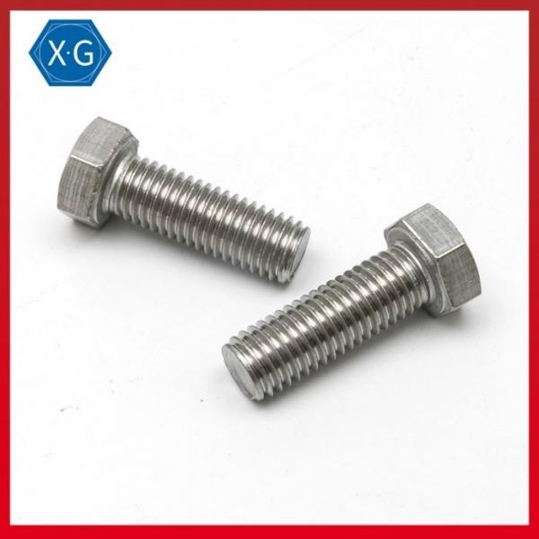 Quality DIN933 Stainless Steel Hex Bolts Full Thread A2 70 Hex Head Bolt for sale