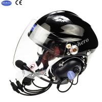 China Black Pilot helmet light Aviation helmet high quality aircraft helmet black color flight helmet 4 size factory