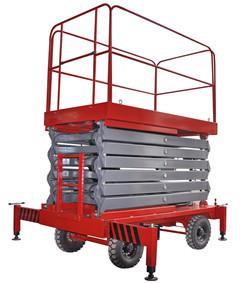 Quality 9000mm 1000kg Hydraulic Mobile Scissor Lift Platform for Warehouse for sale
