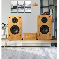 Quality Multimedia Wood Bookshelf Speakers , Wireless Mini Hifi Bluetooth Speakers for sale