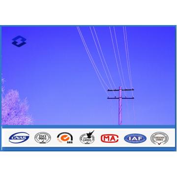 Quality 6M - 20M Power Line Electric Distribution metal power pole galvanised steel tube for sale
